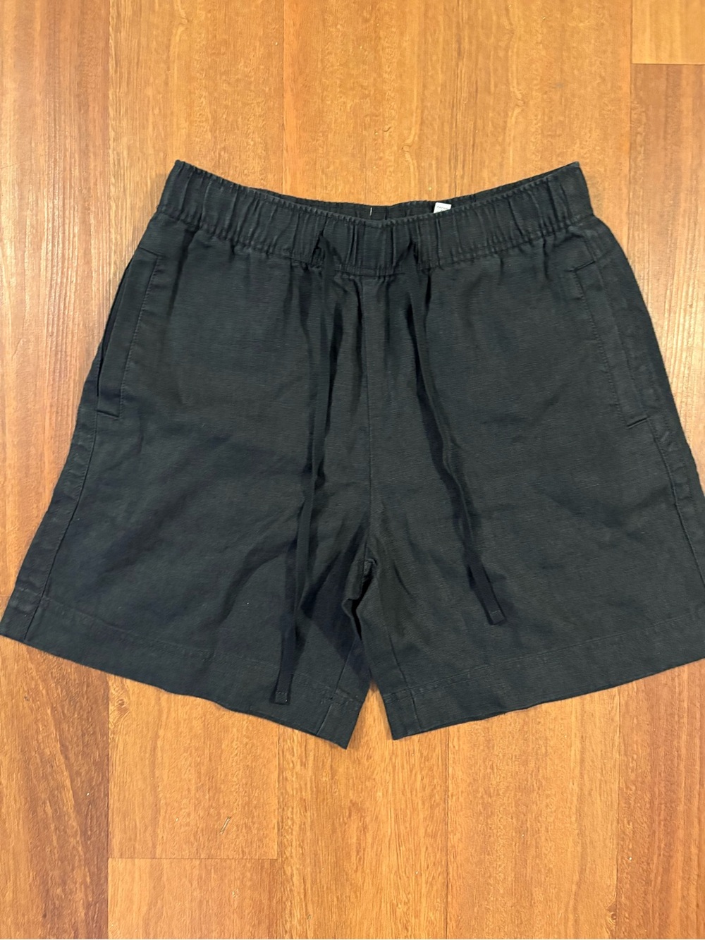 Vince Black 100% Hemp Pull On Shorts Size Small